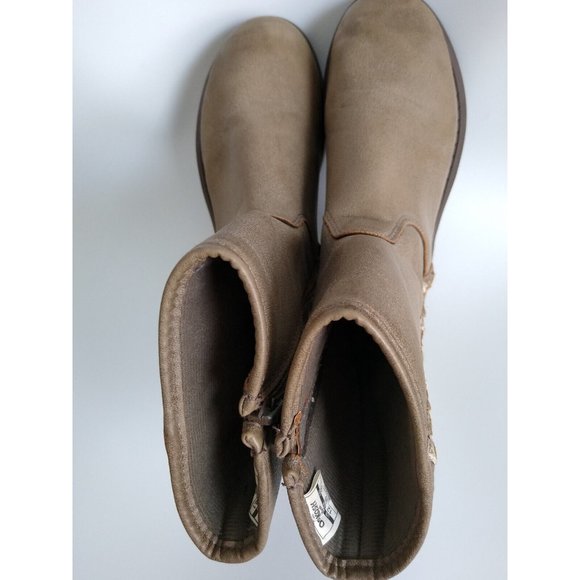 OshKosh B’gosh Girls Camel Braided Boots, Size 12M, Girls Boots - Picture 6 of 8